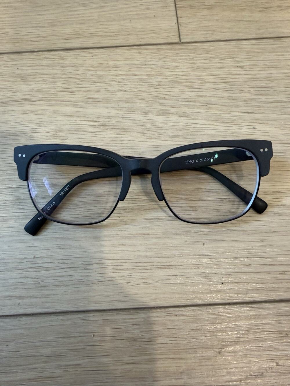 Zenni Timo X 1911221 Glasses Frames Mens Black 4051